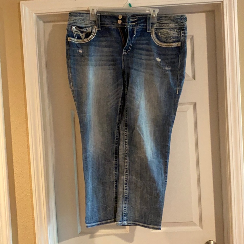 Vigoss Cropped The Chelsea Boyfriend Cut Jeans Sz 16